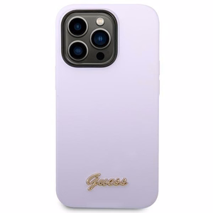 Guess GUHCP14XSLSMU iPhone 14 Pro Max 6.7" lilla/lilla hard ümbris Silicone Vintage kuldne Logo