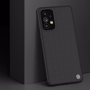 Nillkin Textured Case vastupidav tugevdatud ümbris koos geelraami ja nailonist tagaküljega Samsung Galaxy A73 jaoks must