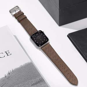 Кожаный ремешок для Apple Watch 38 / 40 / 41 мм браслет - тёмно-коричневый
