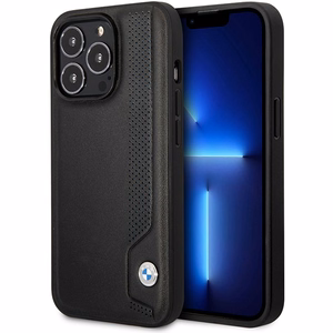 Ümbris BMW BMHCP14X22RBDK iPhone 14 Pro Max 6.7" must/must hardcase Leather sinine Dots