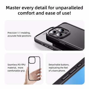 Rock Guard Series Чехол для Iphone 16 Pro Max прозрачно-серый
