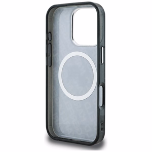 Karl Lagerfeld IML Glitter Karl & Choupette Heads Logo MagSafe чехол iPhone 16 Pro - черный