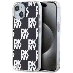 DKNY IML Checkered Mono Pattern ümbris jaoks iPhone 15 Plus / 14 Plus - must