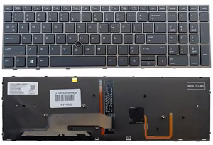 Keyboard HP ZBook 15 G5, G6, ZBook 17 G5, G6, koos backlight ja trackpoint