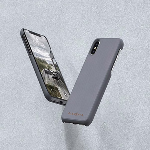 Nordic Elements Original Gefion ümbris seadmele iPhone XS Max, naturaalse vahtrapuiduga, keskmiselt hall