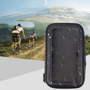 Bike Phone veekindel Mount, Universal Case Bicycle & Motorcycle Phone Holder Mount suurus XL (maksimaalne telefoni suurus: 165 mm x 80 mm) must (ilma juhtraua kinnituseta)