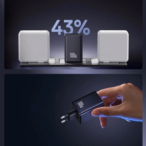 Baseus EnerFill FE11 100W Sein Laadija 2 x USB-C + USB-A - must