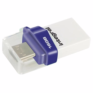 Integral Micro Fusion USB 3.0 OTG mälupulk USB-A ja Micro-USB ühendustega, 16 GB, valge