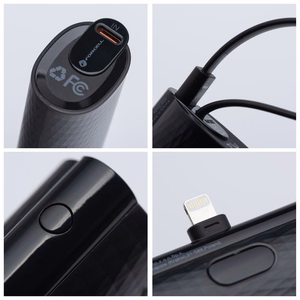 Powerbank Forcell F-Energy Power Plug F5K3 PD 20W 5000 mAh with built-in connector Lightning black