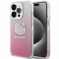 Hello Kitty IML Gradient Electrop Kitty Head ümbris jaoks iPhone 15 Pro Max - roosa