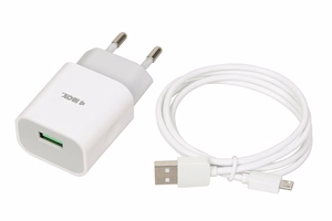 Laadija iBOX C-41 USB 2A, 1 USB port, microUSB kaabel, valge