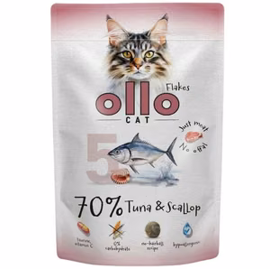 OLLO Cat No. 5 Tuna and scallop - wet cat food - 85g