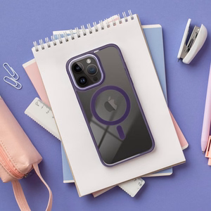 COLOR EDGE MAG COVER Ümbris compatible with MagSafe jaoks IPHONE 14 deep lilla