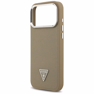 GUESS ümbris jaoks IPHONE 17 Pro Max compatible with MagSafe GUHMP17XPGTSPSW (Grained PU Triangle Logo) brown