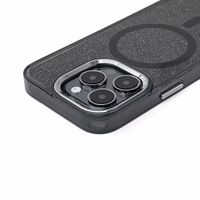 Glitter Ümbris MagSafe jaoks iPhone 16 Pro Max - must with glitter