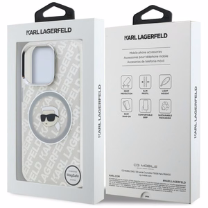 Karl Lagerfeld IML Karl Head Logo MagSafe ümbris iPhone 16 Pro Max - hall