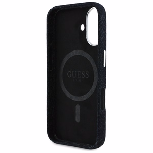Guess Denim Triangle Logo MagSafe ümbris jaoks iPhone 16 - must