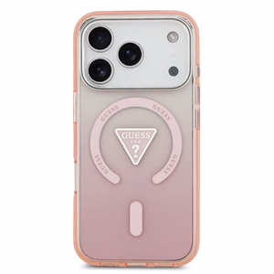 GUESS ümbris jaoks IPHONE 17 Pro compatible with MagSafe GUHMP17LHGTMLCGP (IML Gradient W/ Triangle Logo) roosa