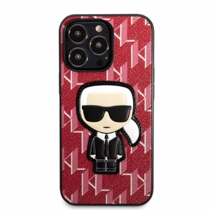 Karl Lagerfeld KLHCP13XPMNIKPI iPhone 13 Pro Max 6.7" жёсткий чехол красный/красный Monogram Ikonik Patch