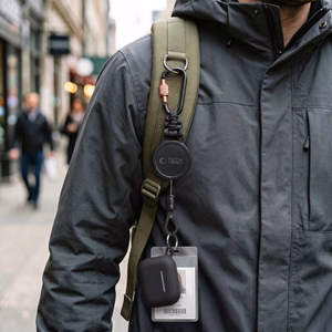 Tech-Protect ATH04 UrbanLoop Lanyard - Black and Orange