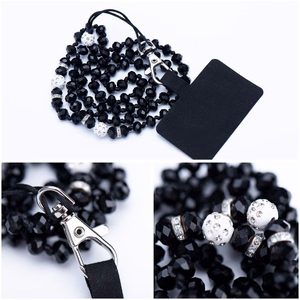 CRYSTAL DIAMOND Phone lanyard, Phone pendant / cord length 74cm (37cm in the loop) / on neck - must