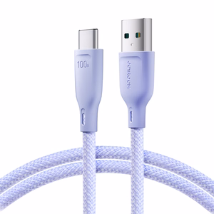 Joyroom Multi-Color Series S-A34 USB-A / USB-C 100W Kaabel 1m - Purple