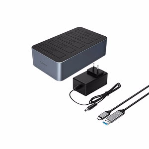 Orico 6656C3-C 5-pesaline dokkimisjaam võrguühenduseta kloonimisfunktsiooniga 2.5"/3.5" SATA HDD/SSD - hall
