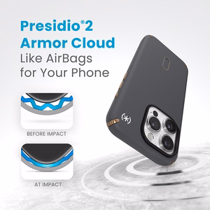 Speck Presidio2 Pro ClickLock MagSafe ümbris seadmele iPhone 15 Pro, söehall ja külmpronkjas