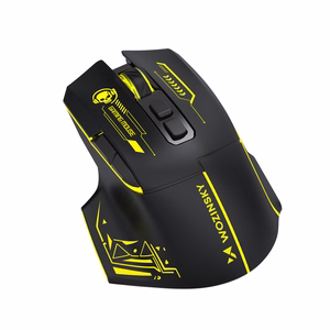 Wozinsky WMGB-1181 Wireless Optical Gaming Mouse 3200 DPI with Built-in Battery and Backlight - Black and Yellow
