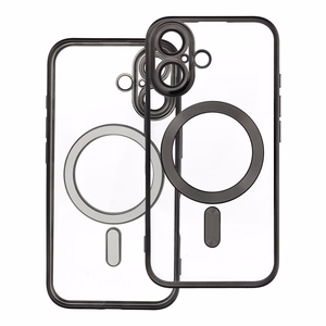 Case for iPhone 16 Electro Mag Cover compatible with MagSafe black