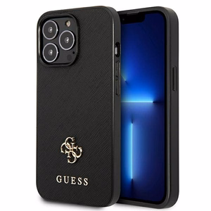 Чехол Guess Saffiano 4G Small Metal Logo для iPhone 13 Pro / 13 6.1" - чёрный