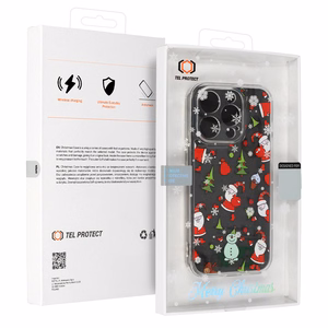 TEL PROTECT Christmas Clear Ümbris jaoks Iphone 16 Pro Max Design 1