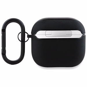 BMW BMA4SSLBK AirPods 4 cover must/must Geniune Leather hõbedane Logo