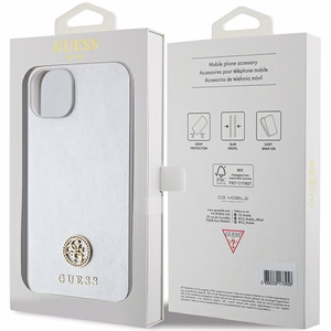 Guess GUHCP15MPS4DGPS iPhone 15 Plus 6.7" hõbedane/hõbedane hardcase Strass Metal Logo