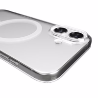 Puro Lite Mag TPU+PC Ümbris Compatible with MagSafe jaoks iPhone 17 - Läbipaistev with Valge Ring