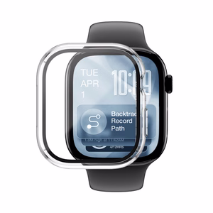 AmazingThing Radix Klaas Ekraanikaitse koos Ümbris jaoks Apple Kell Seeria 11 46mm - läbipaistev