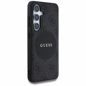 Guess 4G Round Patch Classic Logo MagSafe ümbris jaoks Samsung Galaxy S25 must