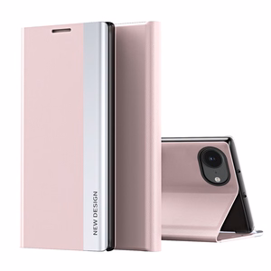 Sleep Ümbris Pro jaoks iPhone 16e with flap and stand - roosa