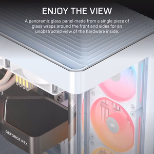 Corsair 4500X LX-R RGB karastatud klaas kesktorni korpus, valge
