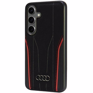 Audi Genuine Leather MagSafe S24 S921 must-punane hardcase AU-TPUPCS24-R8/D3-RD