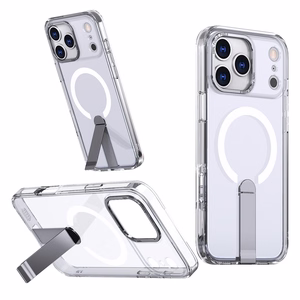 Hybrid Armor X Ümbris jaoks iPhone 17 Pro with Stand, Compatible with MagSafe - Läbipaistev