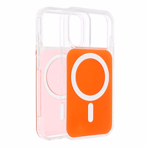 Case for iPhone 16 PRO MAX Clear Fusion Mag Cover compatible with MagSafe hermes orange