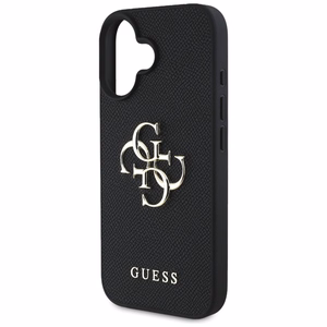 Guess Grained Big 4G Logo Small Classic Logo ümbris jaoks iPhone 16 - must