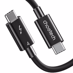 Kaabel CHOETECH Thunderbolt 4, USB-C to USB-C, 40Gbps, 100W, 20V/ 5A, 8K/ 60Hz, 0.8m