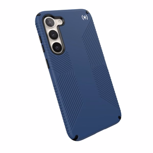Speck Presidio2 Grip ümbris seadmele Samsung Galaxy S23+, libisemiskindla haardega, Coastal Blue / Black mustriga