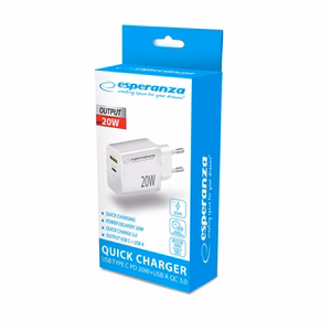 Esperanza EZC105W võrgulaadija 20W valge