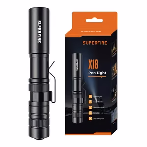 Superfire X18 taskulamp, 55 lm, 5 W, 5 režiimi, 38 m