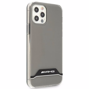 AMG Electroplate must&valge Ümbris jaoks iPhone 12 / 12 Pro - läbipaistev
