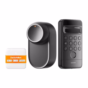 SwitchBot Ultra 3-in-1 nutikas lock koos Jaotur Mini Matter control panel and Vision keypad