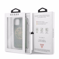 Guess GUHCN58PCUGLKA iPhone 11 Pro khaki värvi kõva ümbris 4G Circle Glitter